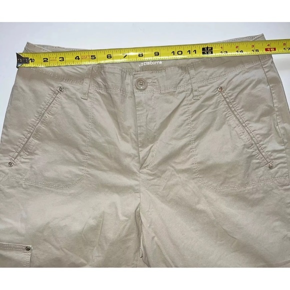 Liz Claiborne Tan Khaki Carpenter Chinos Sz 8 Ankle Pants 26” Inseam 32” Waist - Picture 5 of 6